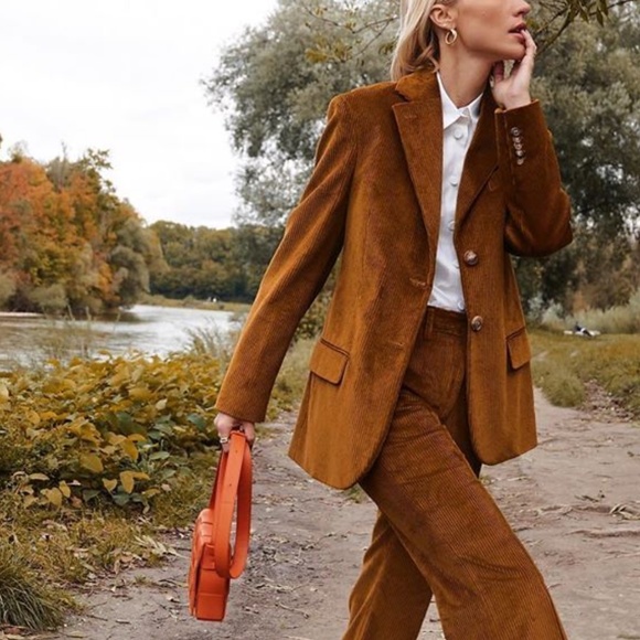 Committed Rust Corduroy Blazer | Poshmark